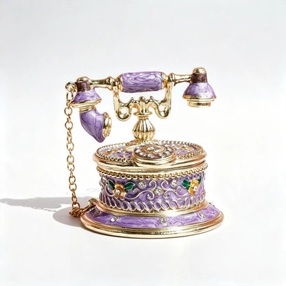 Enamel Telephone Jewelry Box