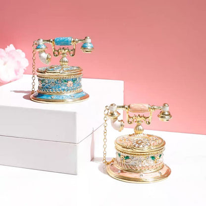 Enamel Telephone Jewelry Box