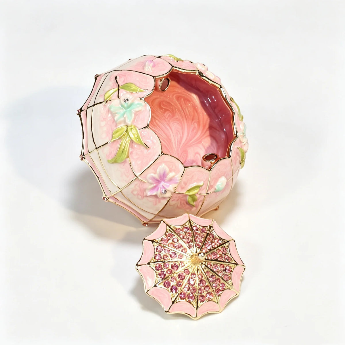 Umbrella‑Shaped Enamel Jewelry Storage Box